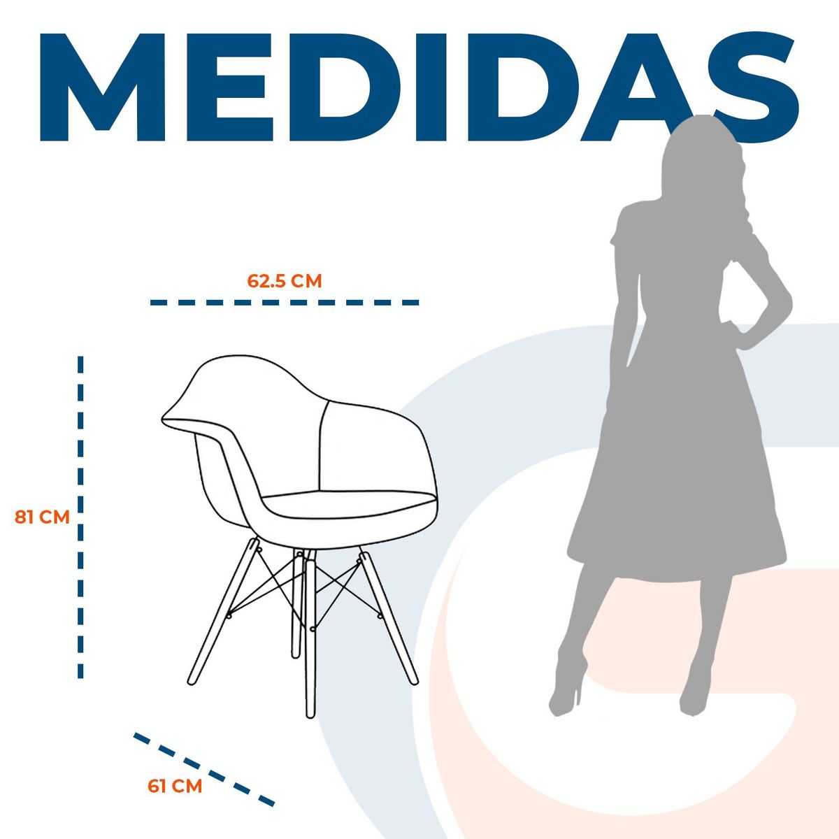 GLOBAL - Pack 2 Sillas Eames patchwork variado