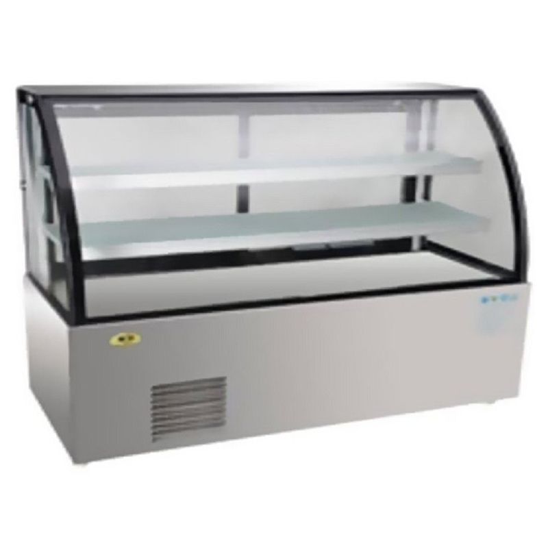 ECOBECK - Vitrina Pastelera  Horizontal  Curva Blanca  150