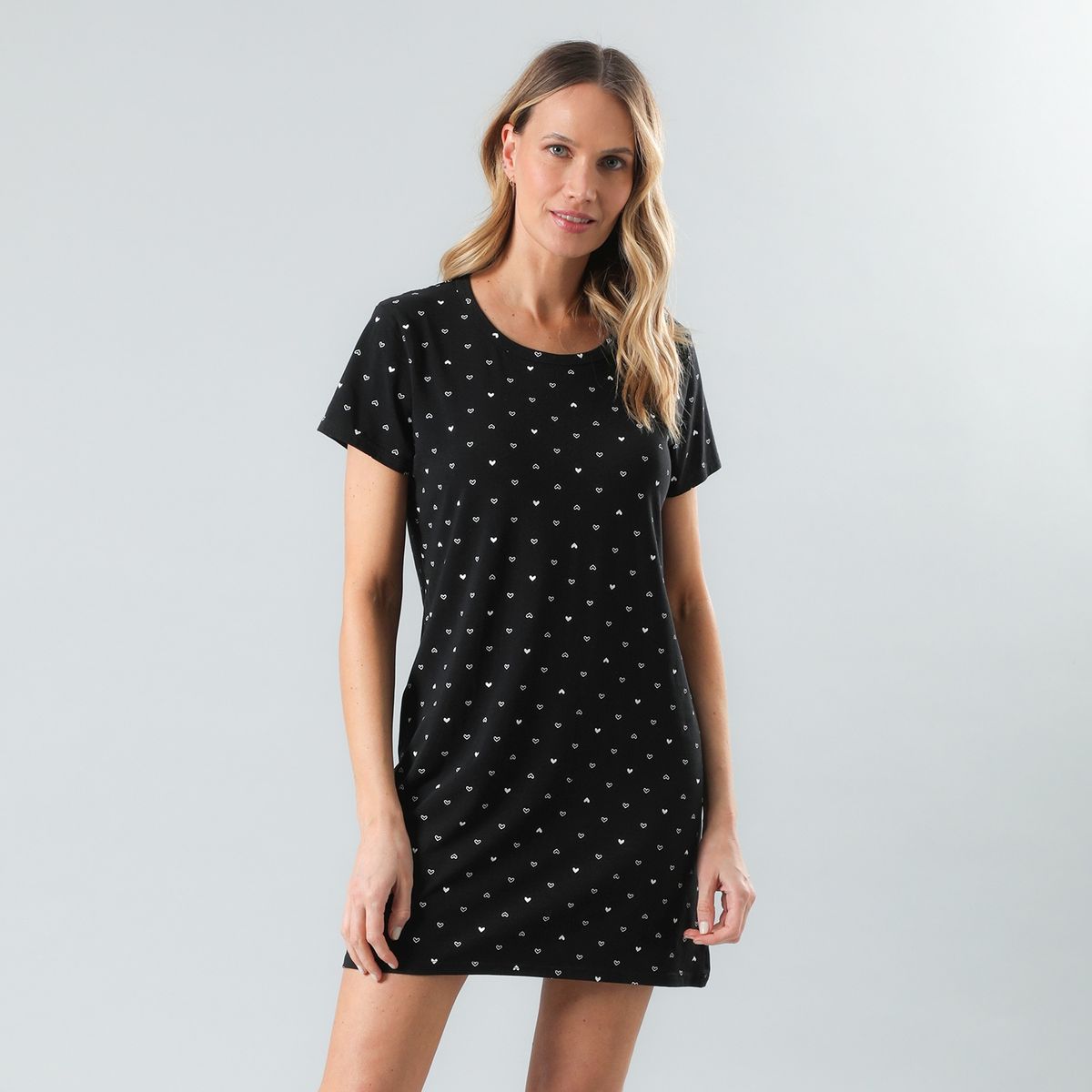 FLORES - Camisola Manga Corta Mujer Flores