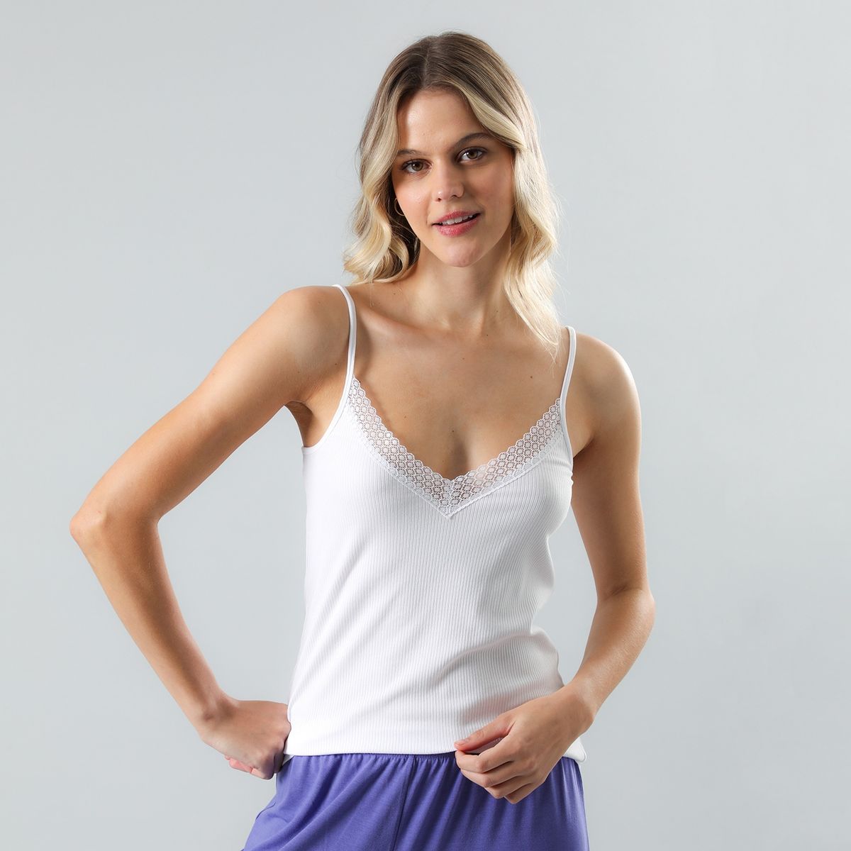 FLORES - Polera De Pijama Mujer Sin Mangas Flores