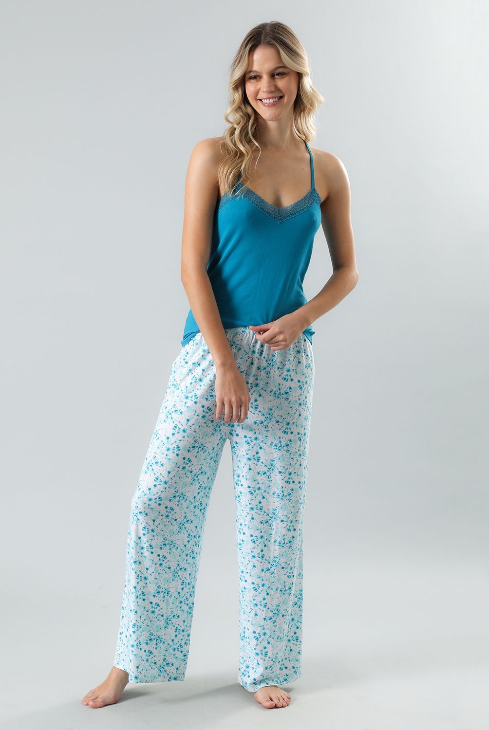 FLORES - Polera De Pijama Mujer Flores