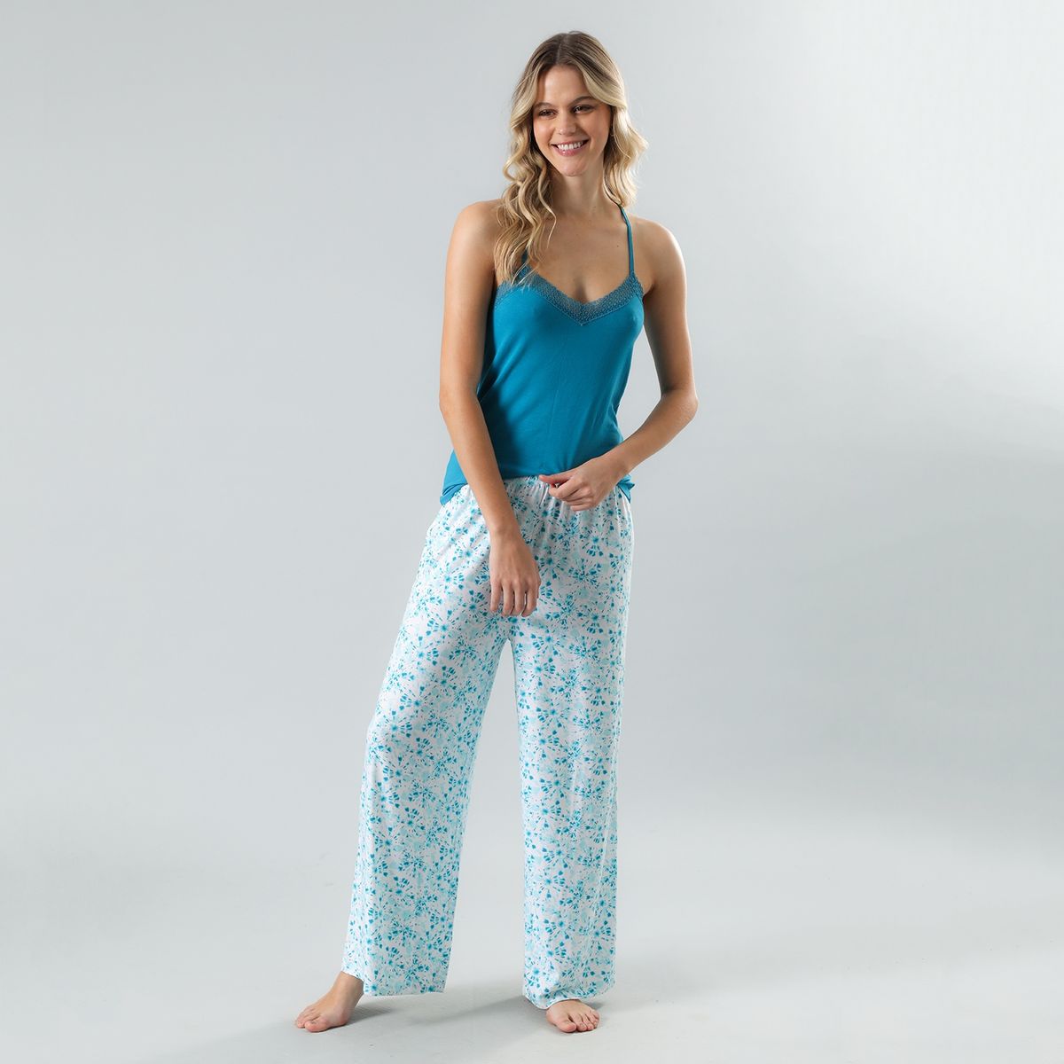 FLORES - Polera De Pijama Mujer Flores