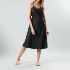 FLORES - Camisola Larga Encaje Jacquard Mujer