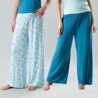 Pack De 2 Pantalón Pijama Palazzo Mujer