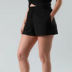 FLORES - Short De Pijama Con Pretina Mujer