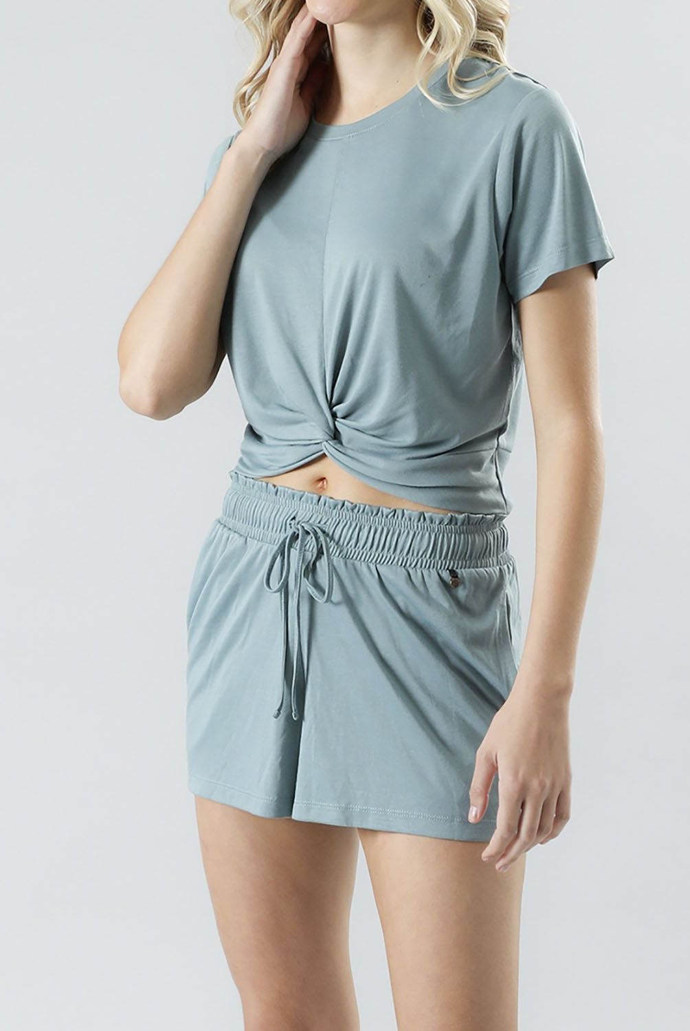 FLORES - Short De Pijama Con Pretina Mujer Flores