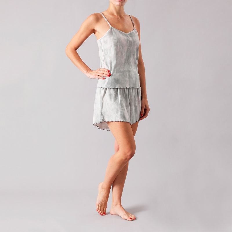 FLORES - Polera Rib Sin Mangas Mujer Flores