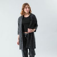 Bata Tejido Waffle Mujer