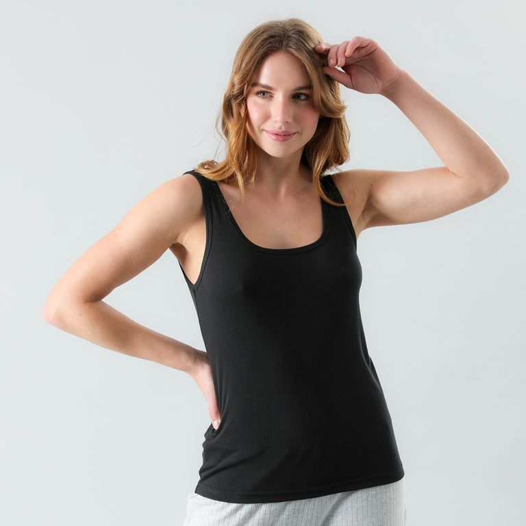 Polera De Pijama Sin Mangas Mujer