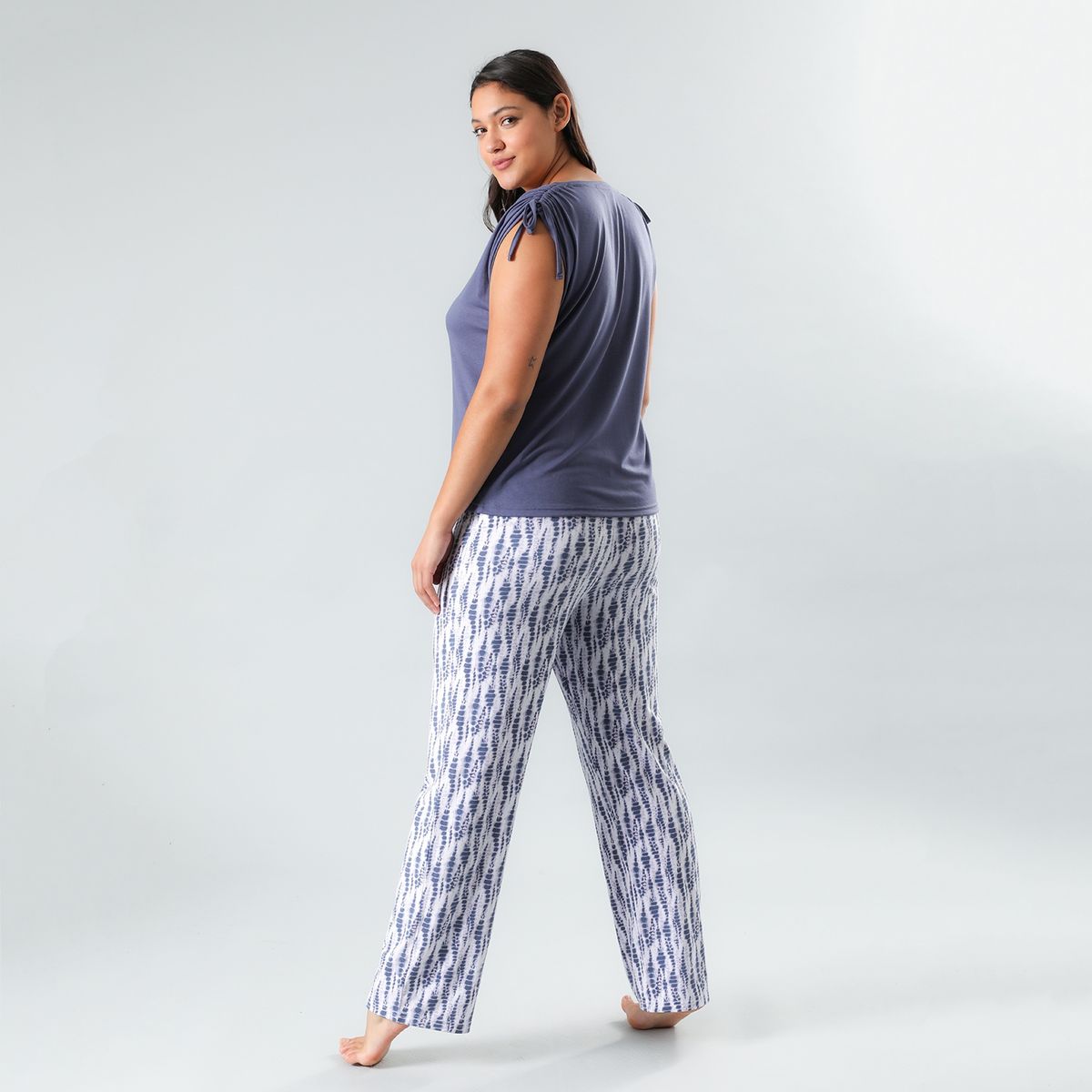 FLORES - Set Pijama Top + Short Mujer Flores