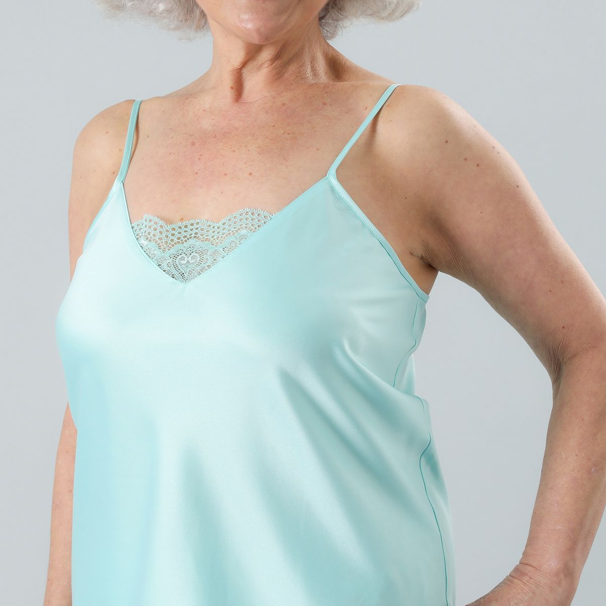 FLORES - Set Pijama Pabilo + Pantalón Satín Print Mujer Flores