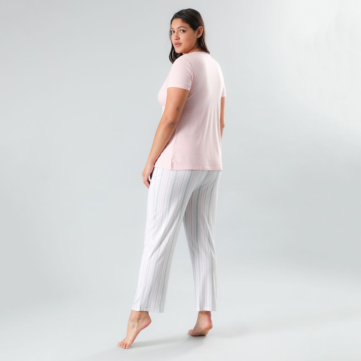 FLORES - Set Pijama Maternal Top + Pantalón Mujer Flores