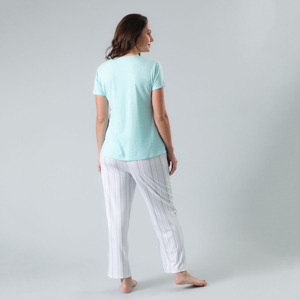 FLORES - Set Pijama Maternal Top + Pantalón Mujer Flores