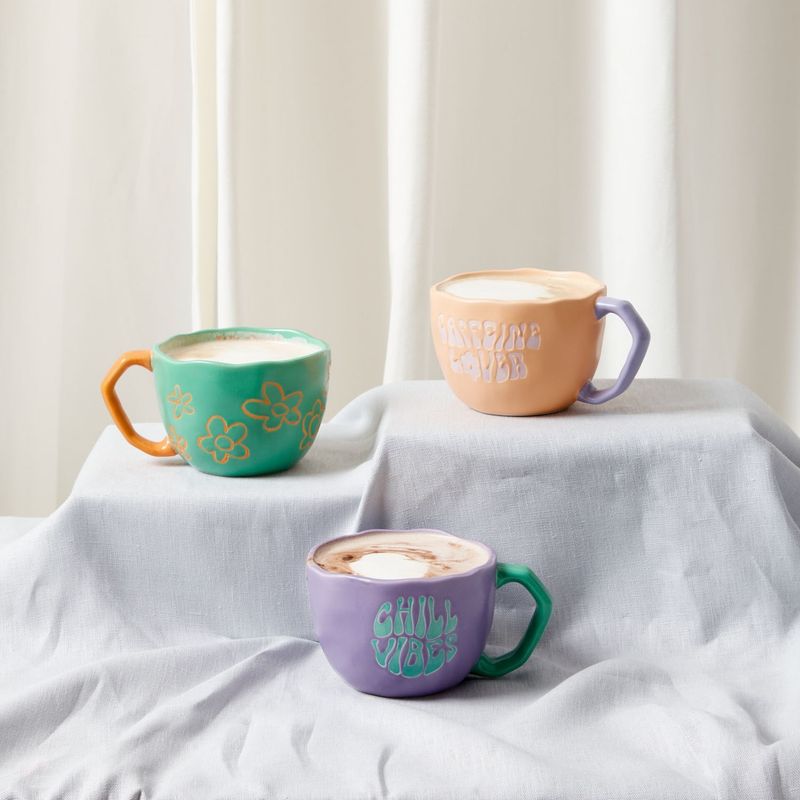 TYPO - Taza De Cerámica Gres Pintada A Mano Typo