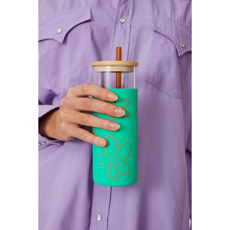 TYPO - Vaso Vidrio Funda Silicona 480 Ml Typo