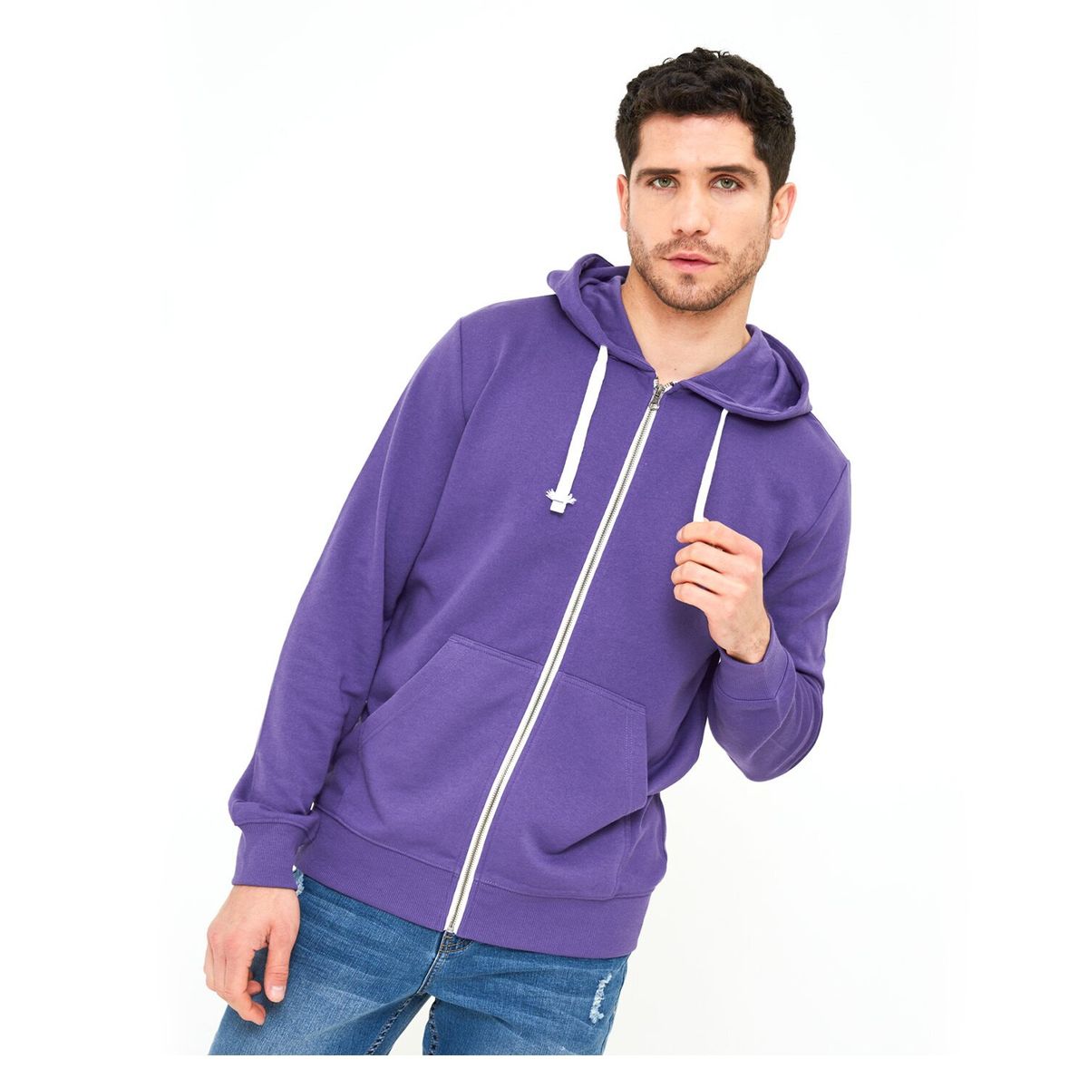 FASHION'S PARK - Poleron Rider Hombre Morado