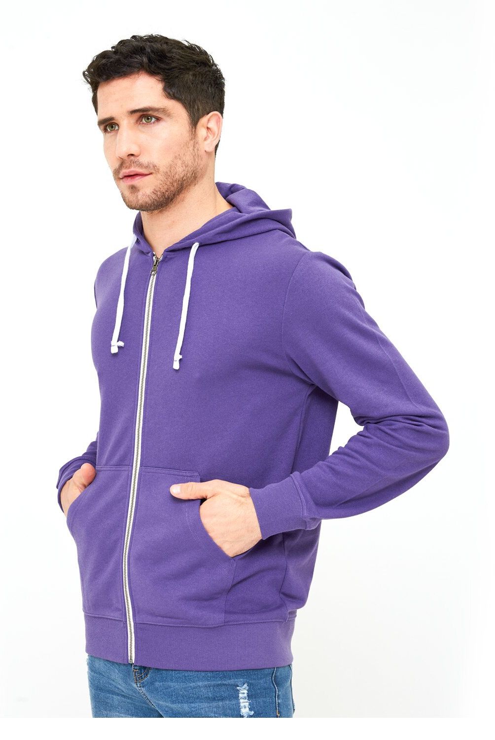 FASHION'S PARK - Poleron Rider Hombre Morado