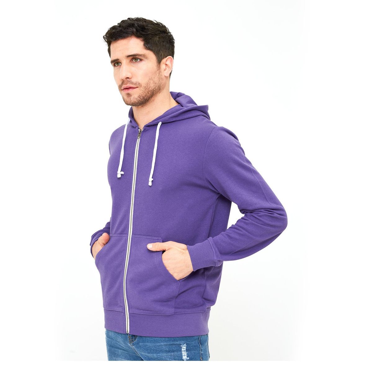 FASHION'S PARK - Poleron Rider Hombre Morado