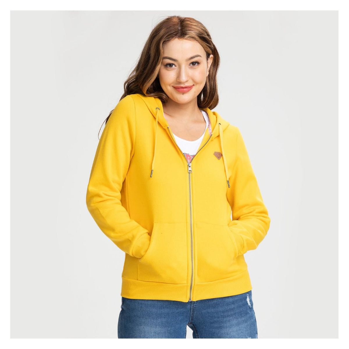FASHION'S PARK - Poleron Hoodie Mujer Mostaza