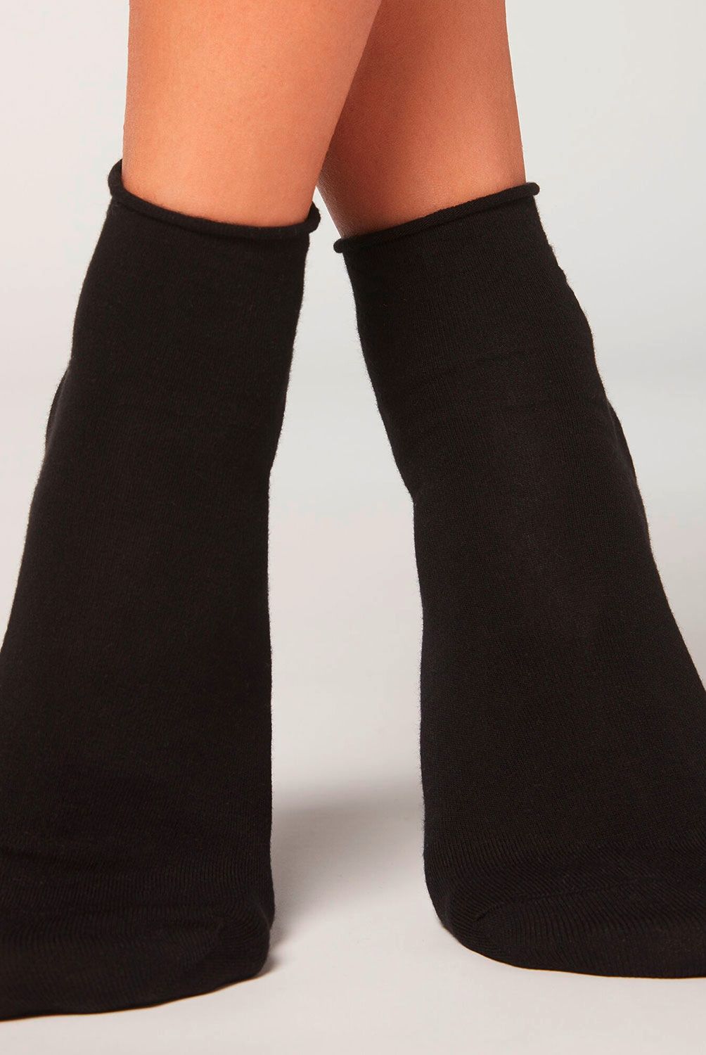 CALZEDONIA - Calcetín Corto de Algodón Sin Borde Mujer Calzedonia