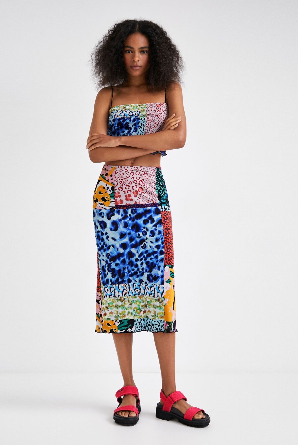 DESIGUAL - Desigual Falda Midi Mujer