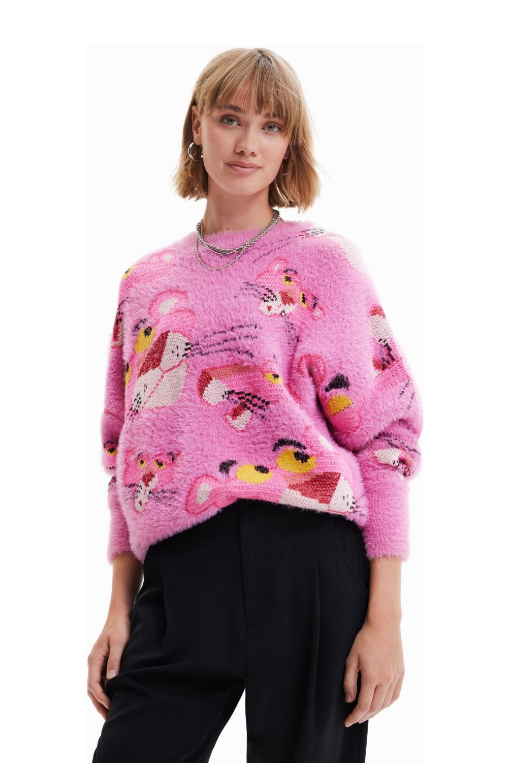 DESIGUAL - Desigual Sweater Pink Panther Manga Larga Mujer