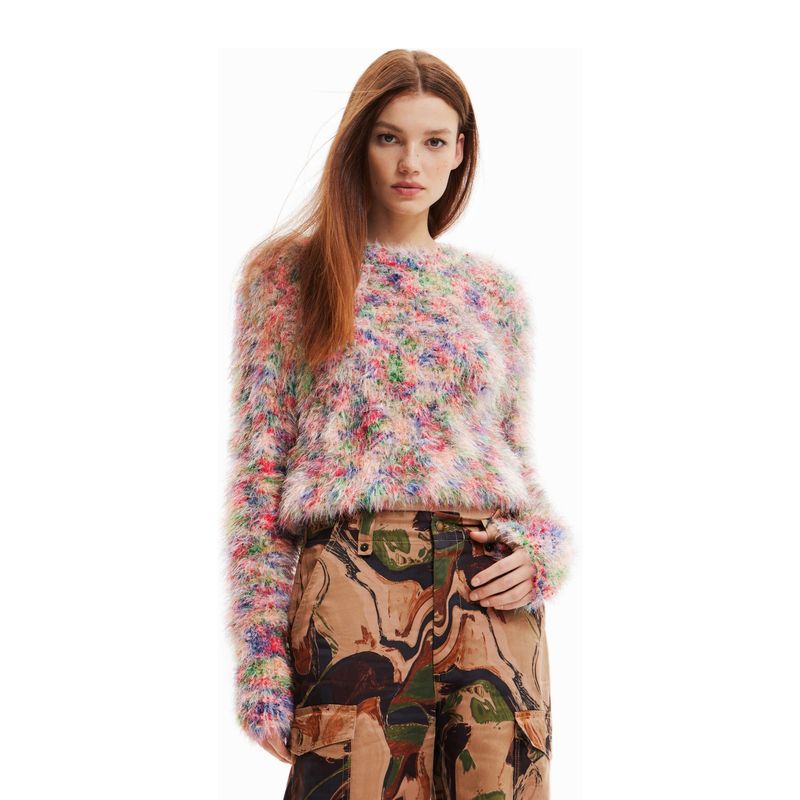 DESIGUAL - Desigual Sweater Peludo Manga Larga Mujer