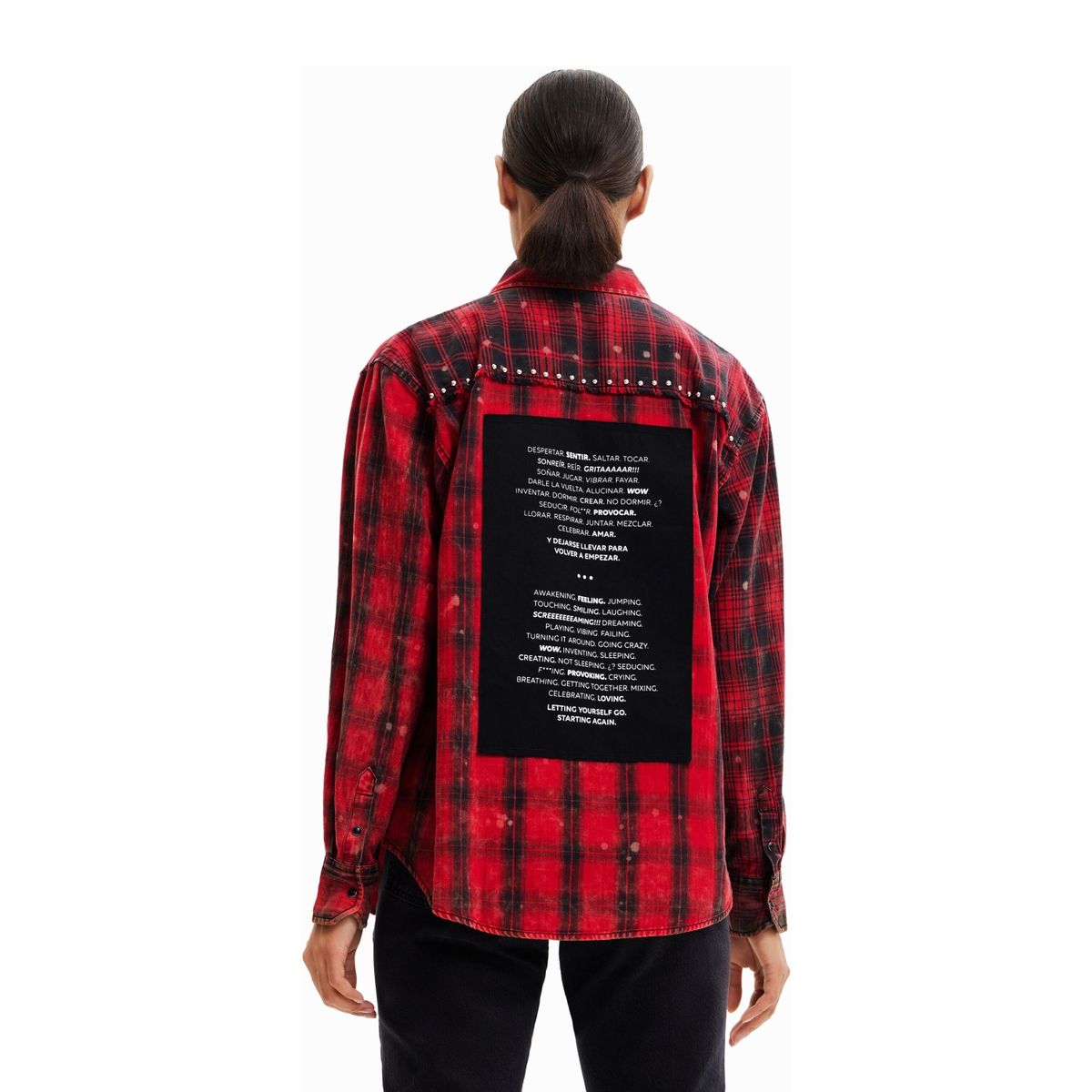 DESIGUAL - Desigual Blusa Cuadros Manga Larga Mujer