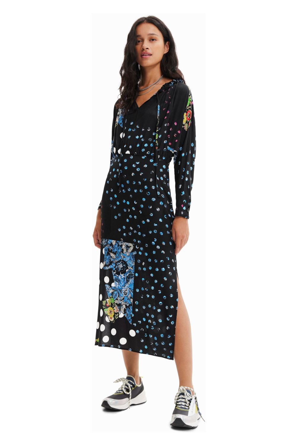DESIGUAL - Desigual Vestido Midi Manga Larga Mujer