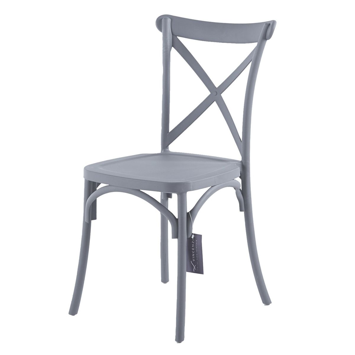 VINCENZI - Silla Crossback Gris