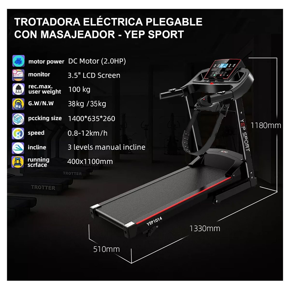 YEP S - Trotadora Eléctrica Yep Sport