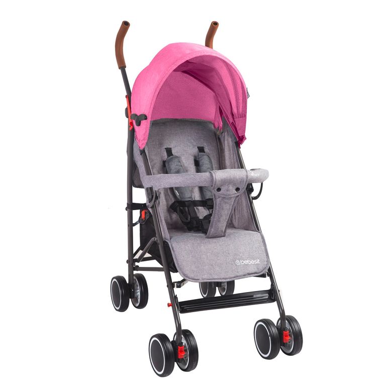 BEBESIT Coche Paragua Clap Melange Rosado