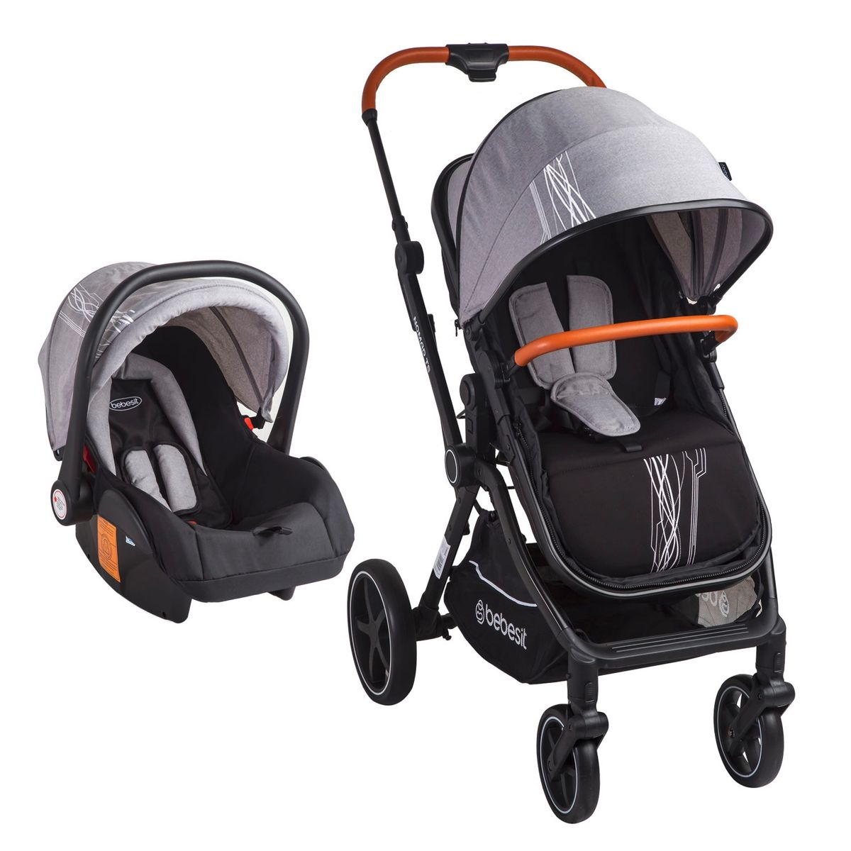 BEBESIT - Coche Travel System Nomad 5069 Gris Bebesit