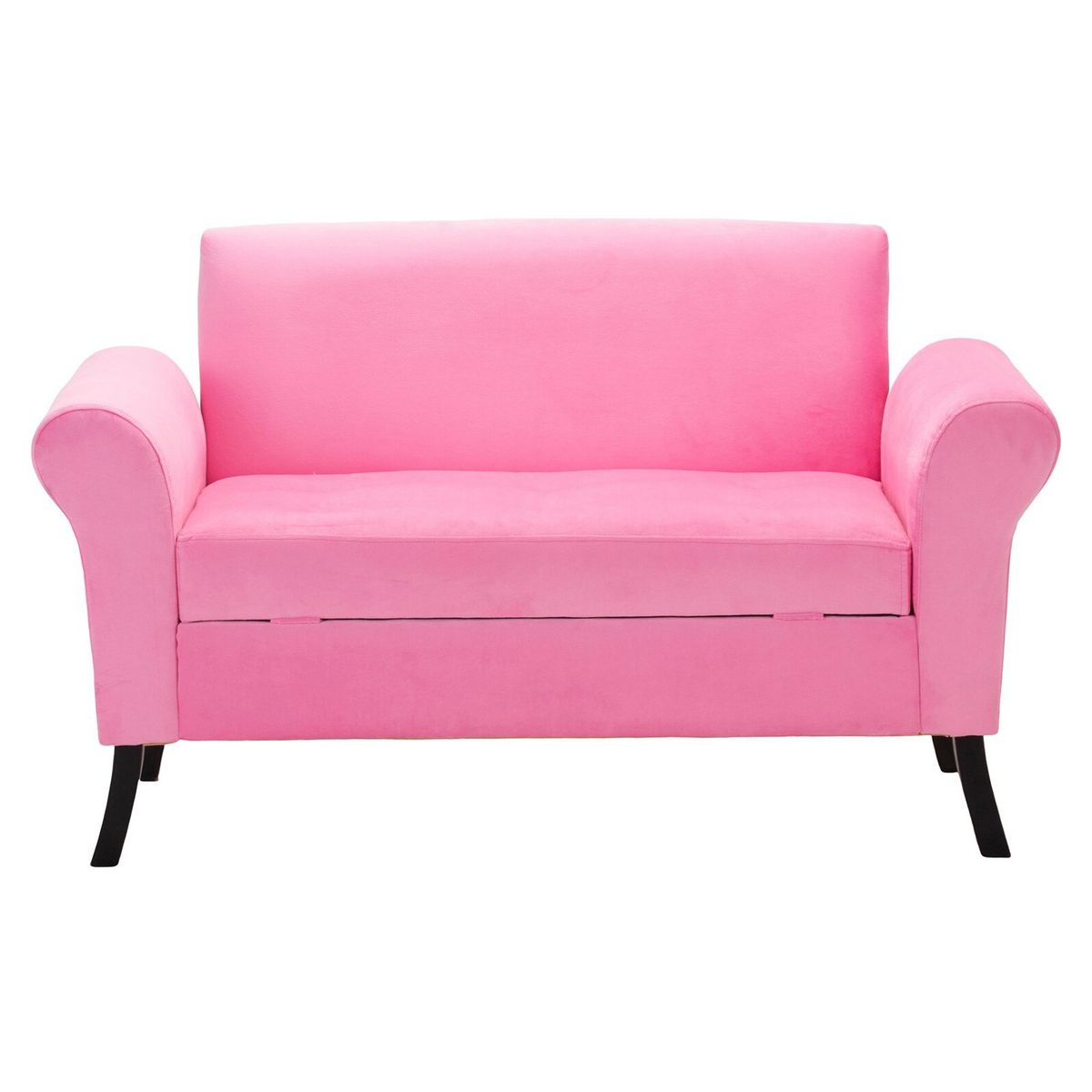 BODEVIR - Banqueta Lua con Baul  Respaldo Felpa