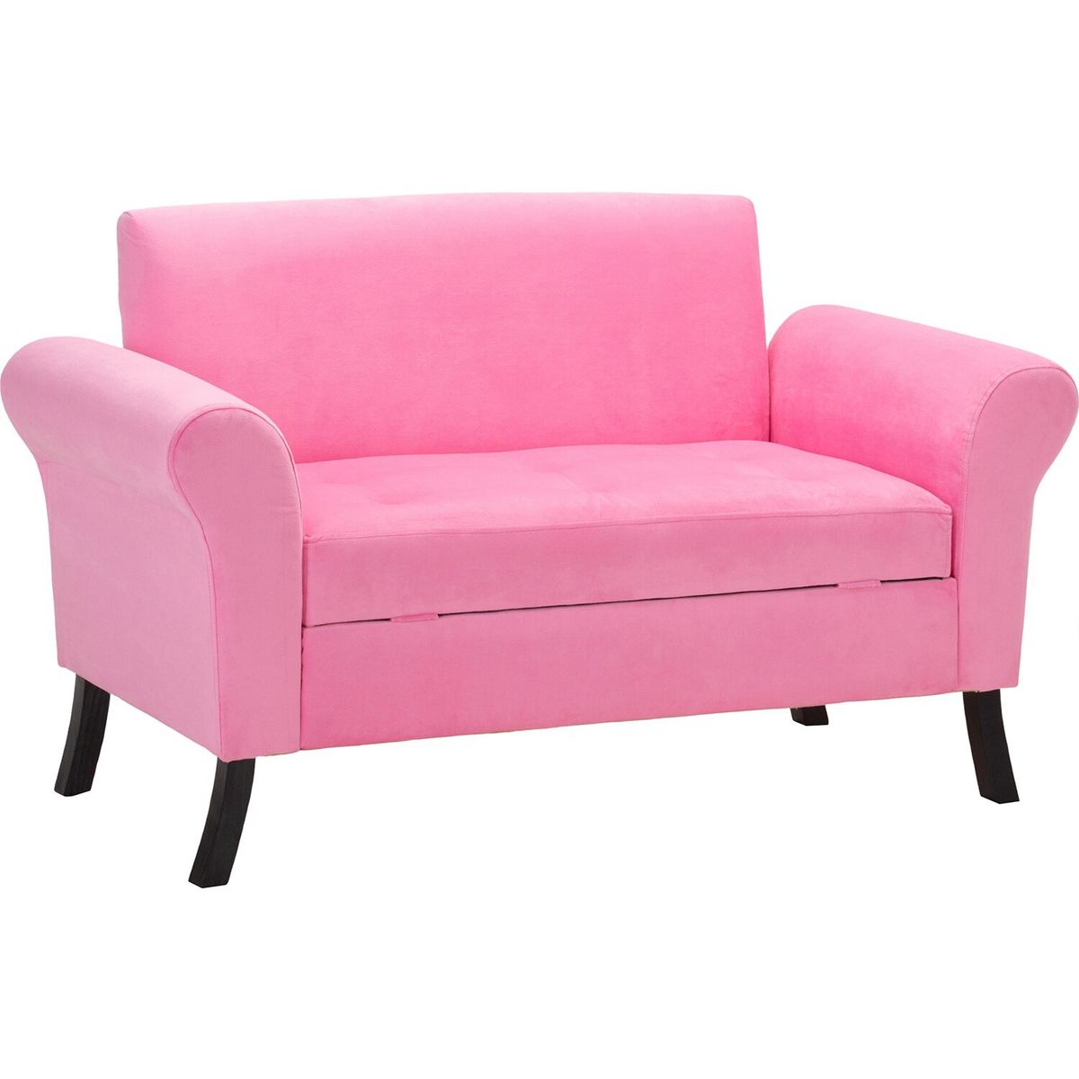 BODEVIR - Banqueta Lua con Baul  Respaldo Felpa