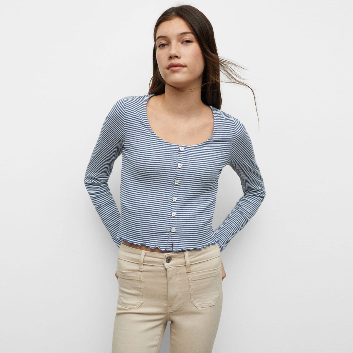 MANGO TEEN - Polera Rayas Niña Mango Teen