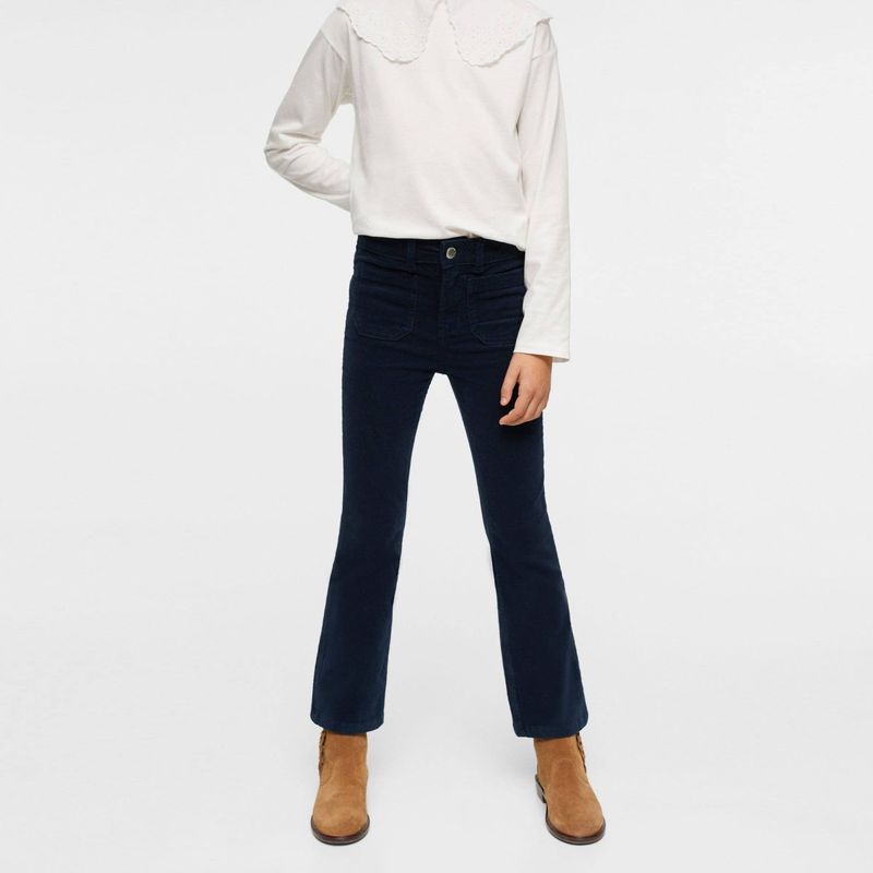MANGO KIDS - Pantalón Flare Pana Niña Mango Kids