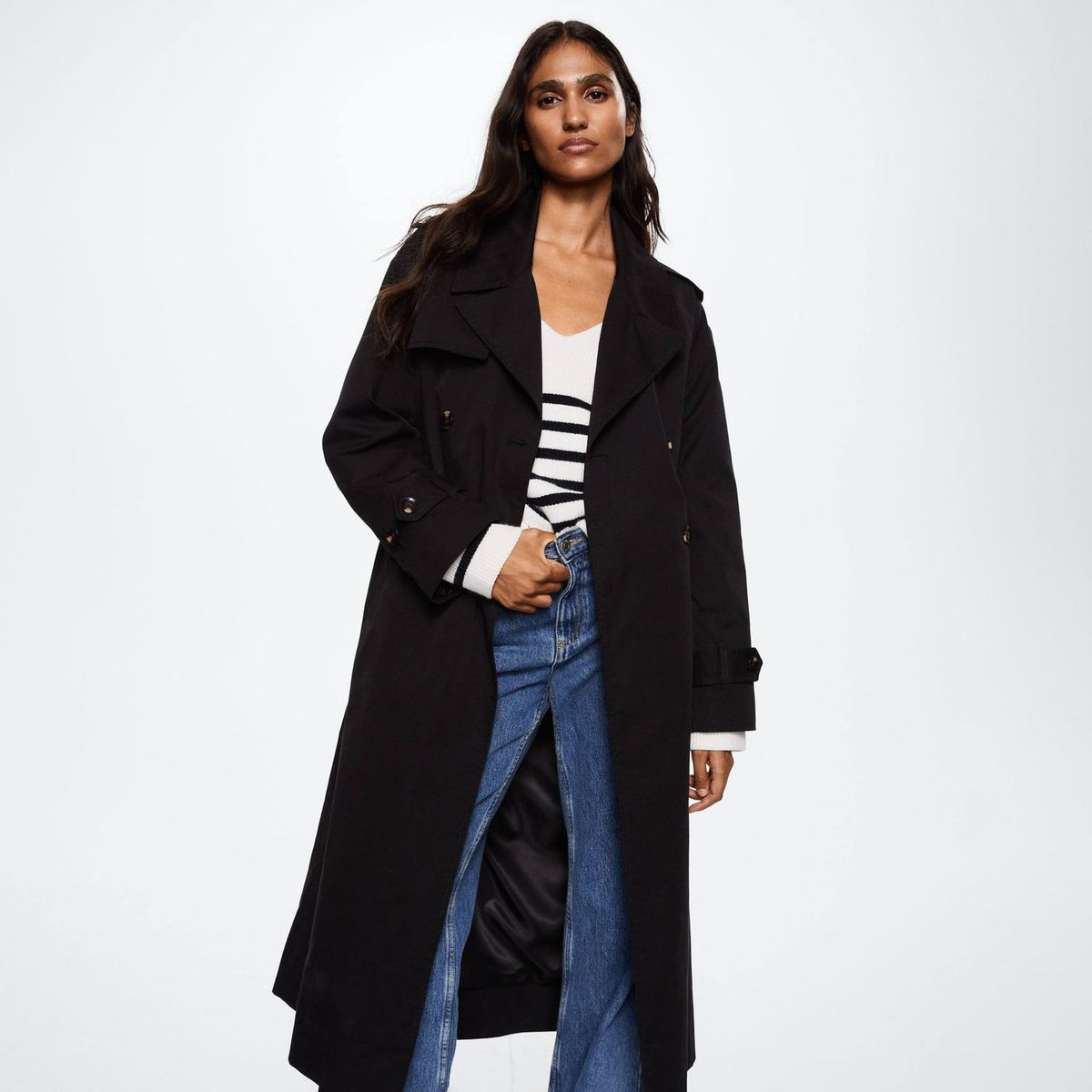 MANGO - Mango Trench Clásico Algodón Angela Mujer