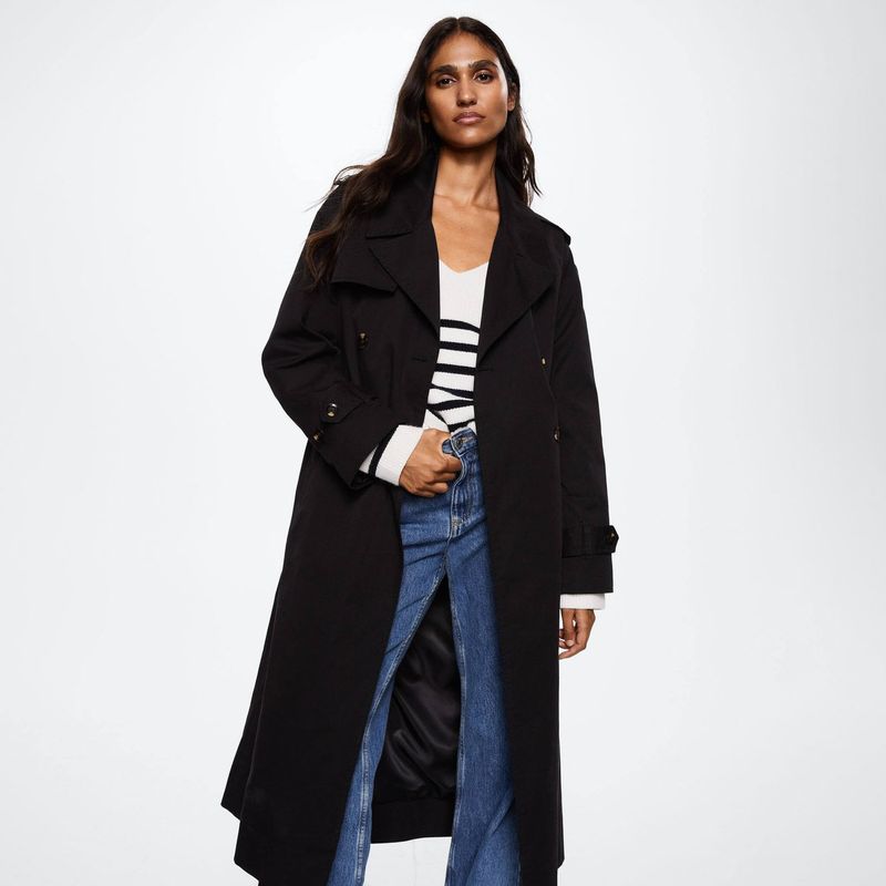 MANGO Mango Trench Clásico Algodón Angela Mujer