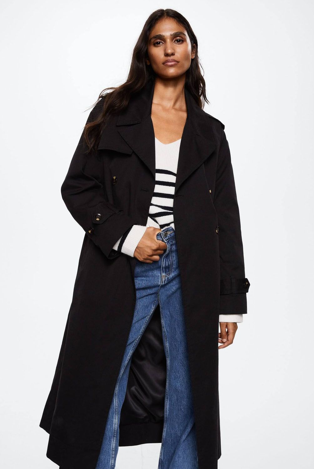 MANGO - Mango Trench Clásico Algodón Angela Mujer