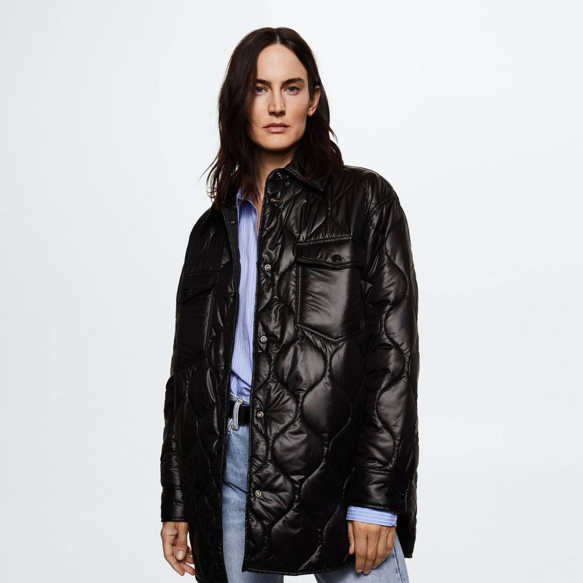 MANGO - Mango Sobrecamisa Acolchada Oversize Muuu Mujer