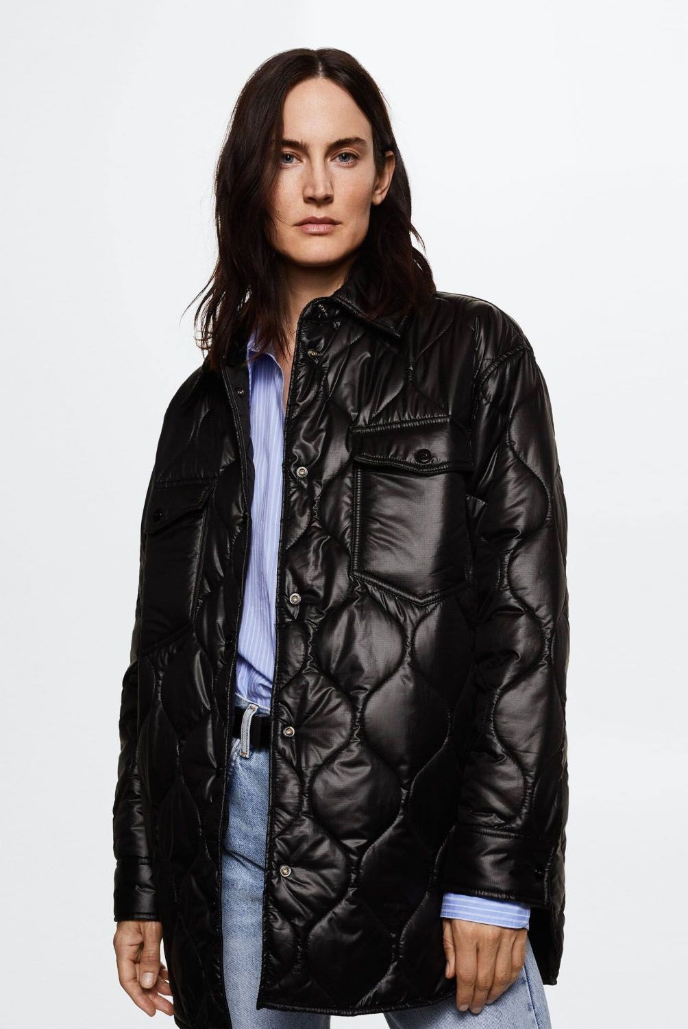 MANGO - Mango Sobrecamisa Acolchada Oversize Muuu Mujer