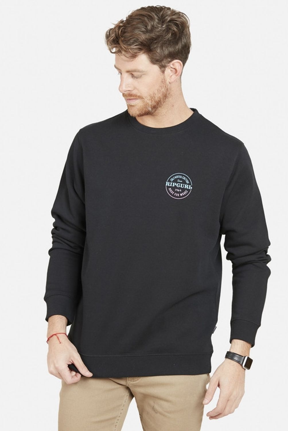RIP CURL - Poleron Cuello Redondo 6O474 Negro