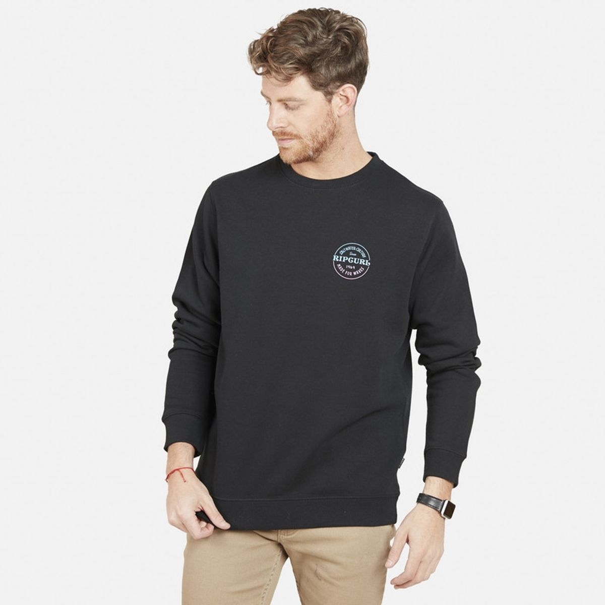 RIP CURL - Poleron Cuello Redondo 6O474 Negro