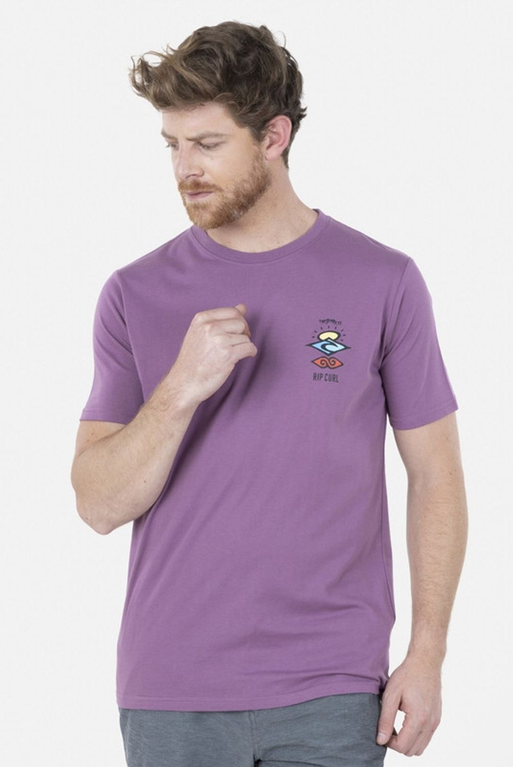 RIP CURL - Polera Manga Corta 6P269 Burdeo
