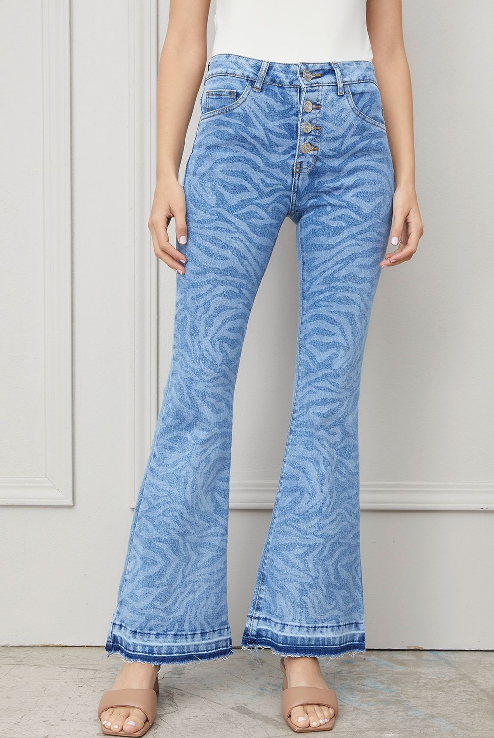 APOLOGY - Jeans Flare Tiro Alto Mujer Cecilia Bolocco para Apology
