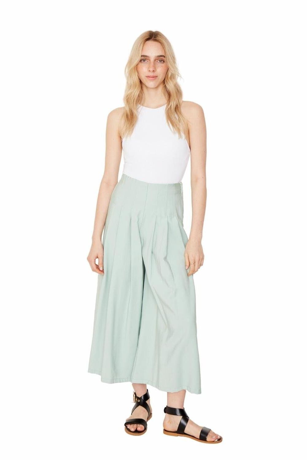 JACINTA TIENDA - Pantalón Praga Verde Agua