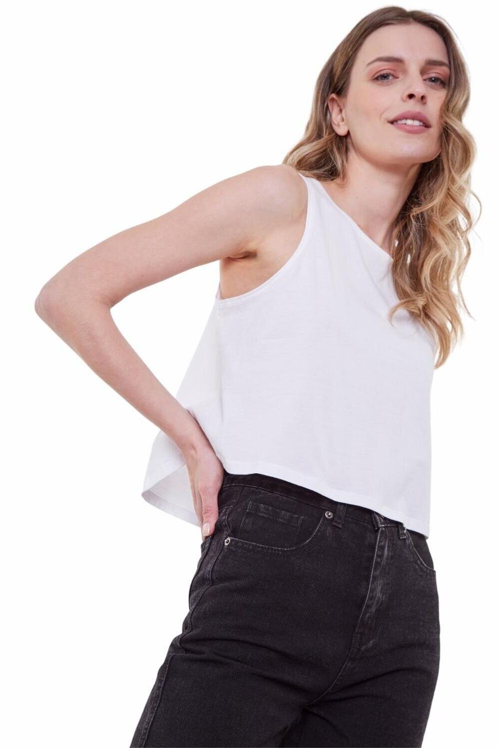 JACINTA TIENDA - Polera Gracia sin Mangas Ii Blanca