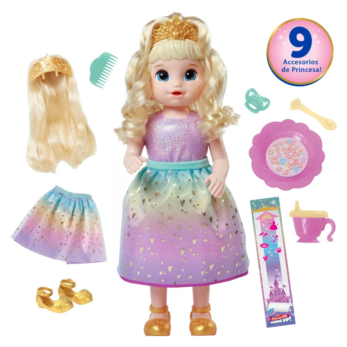 BABY ALIVE - Muñeca Princesa Ellie Grows Up Baby Alive