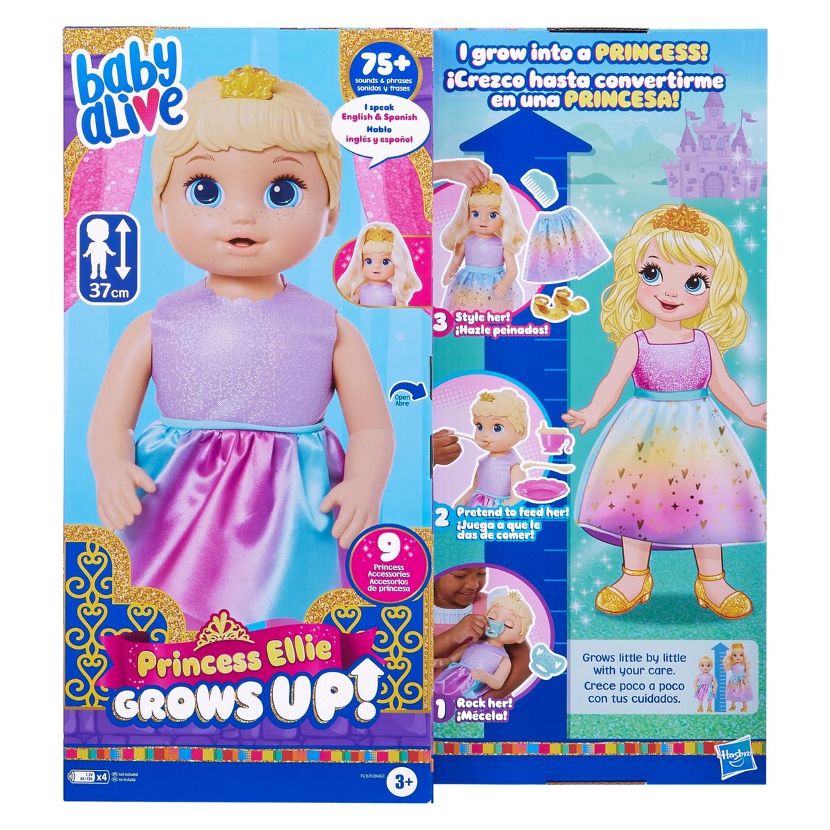BABY ALIVE - Muñeca Princesa Ellie Grows Up Baby Alive